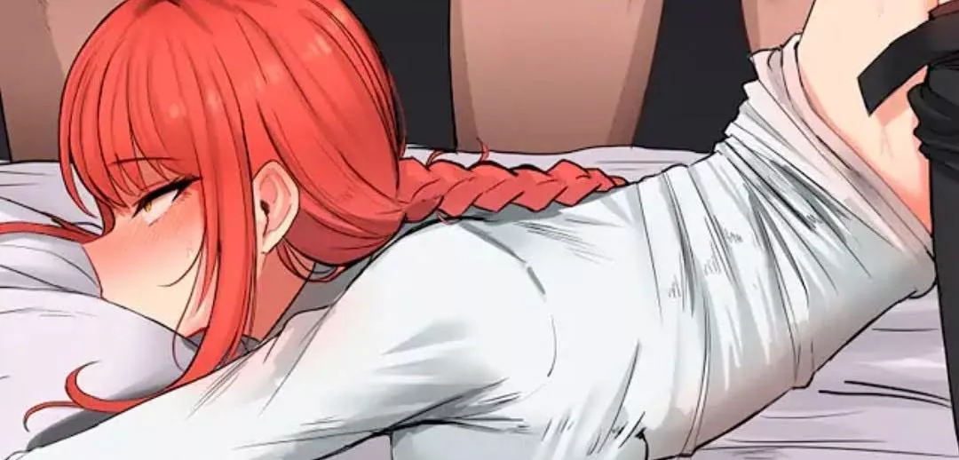 LF color source: makima, Red hairy, white shirt, sweating, gangbang