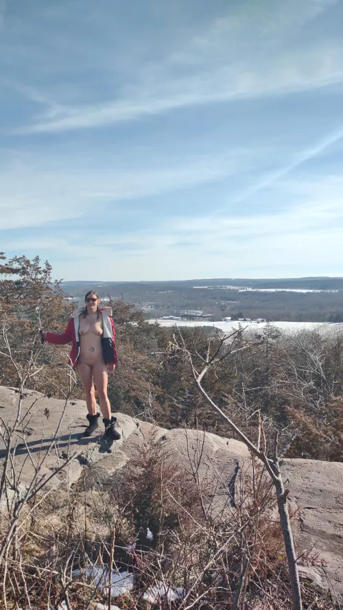 Nude hike with a view
