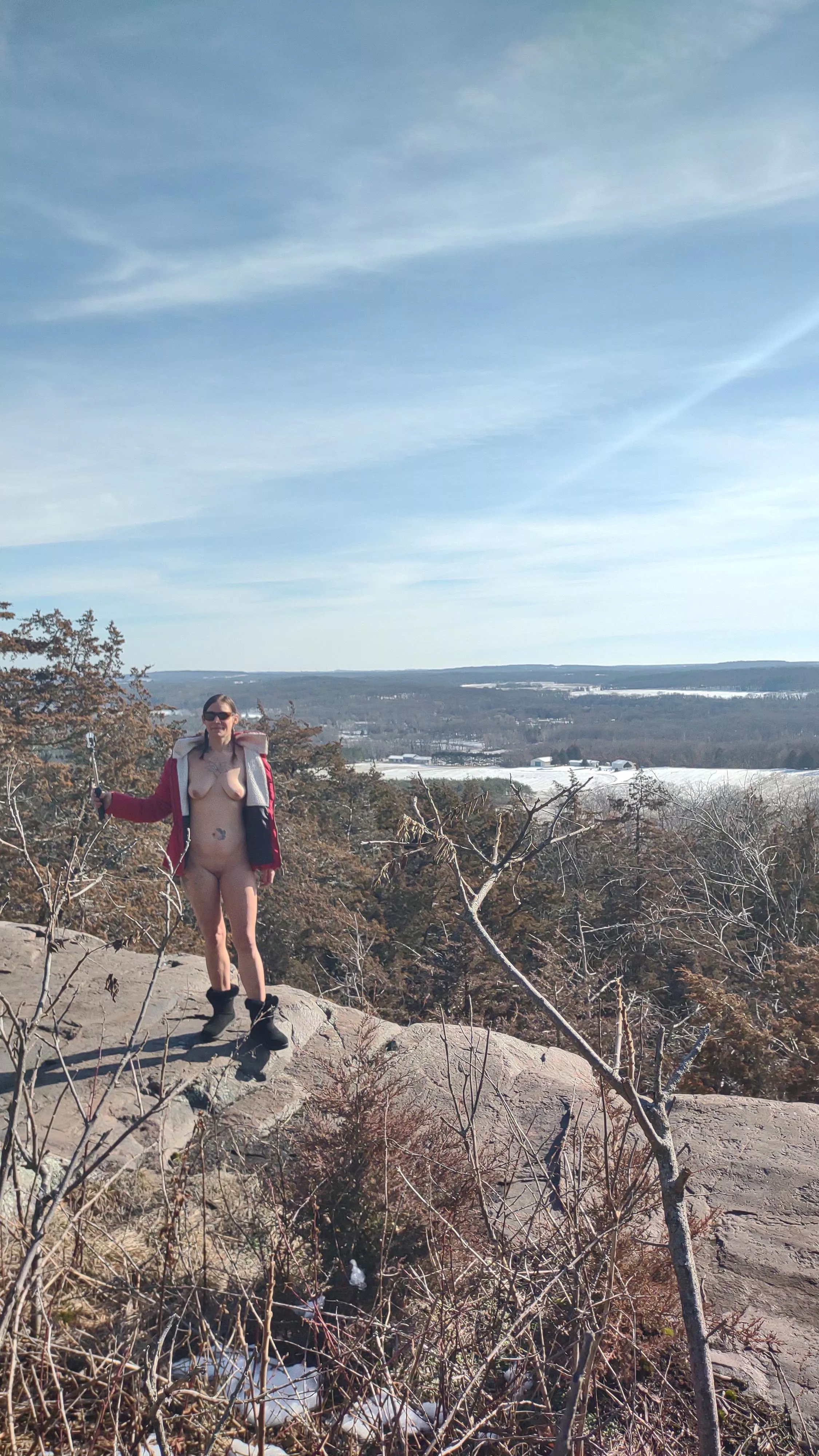 Nude hike with a view