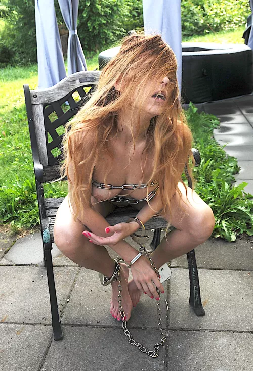 playing on the veranda