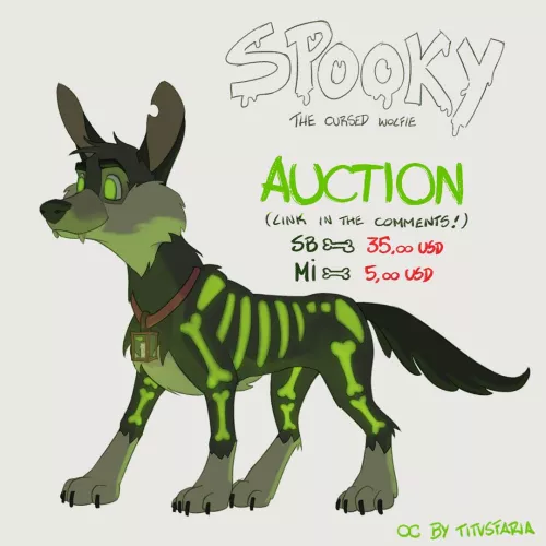 This wolfie wants to haunt a new home! (OC by me)