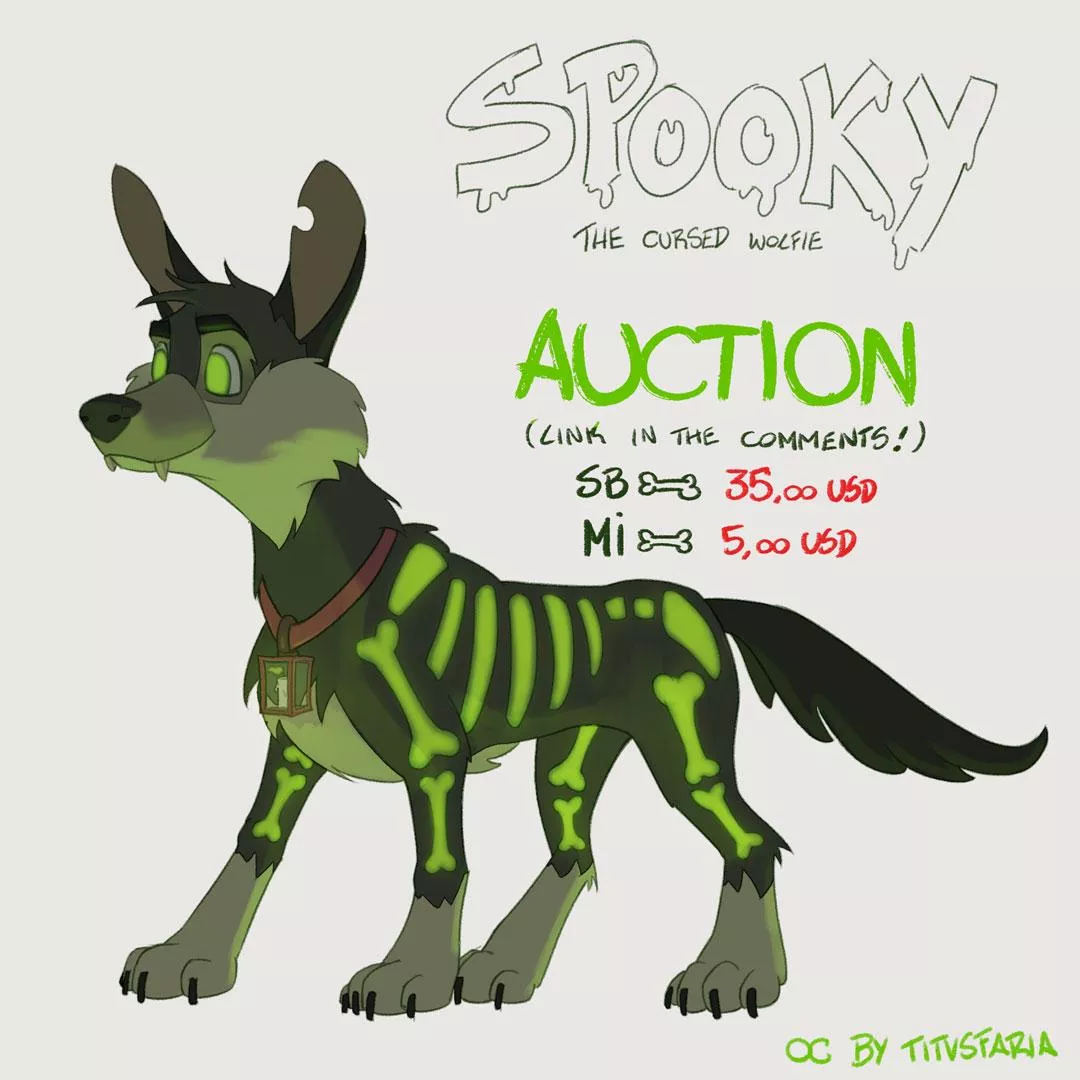 This wolfie wants to haunt a new home! (OC by me)