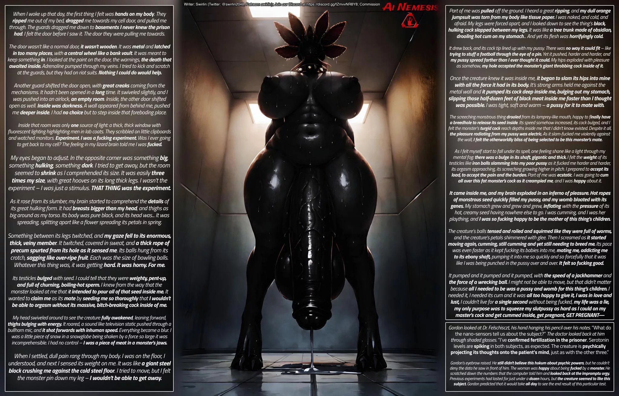 Thrown in a Room with a Horny Demogorgon [Commission] [Futa] [Female Viewer] [Noncon] [Impregnation] [Monster]