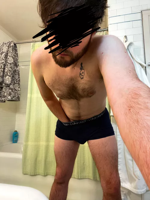 usually about the time I shave it down.. keep letting it grow?