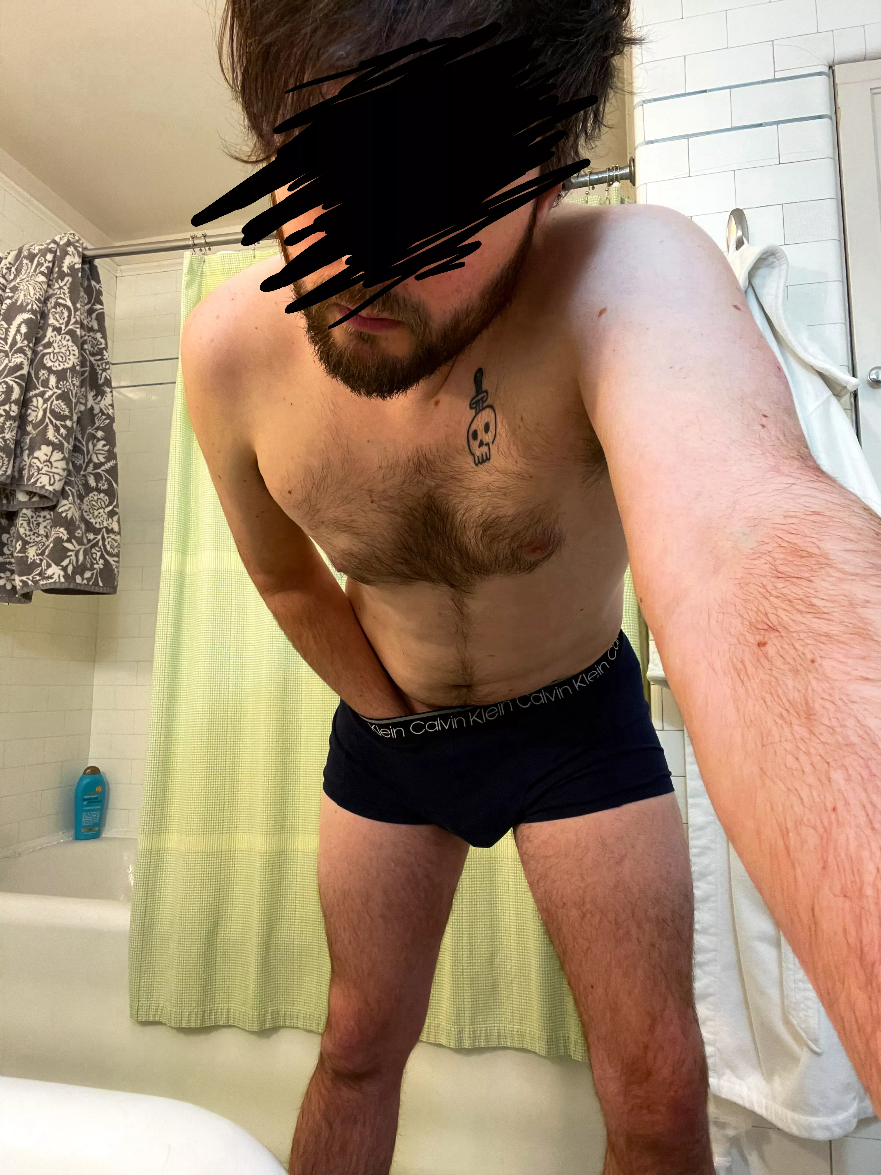 usually about the time I shave it down.. keep letting it grow?