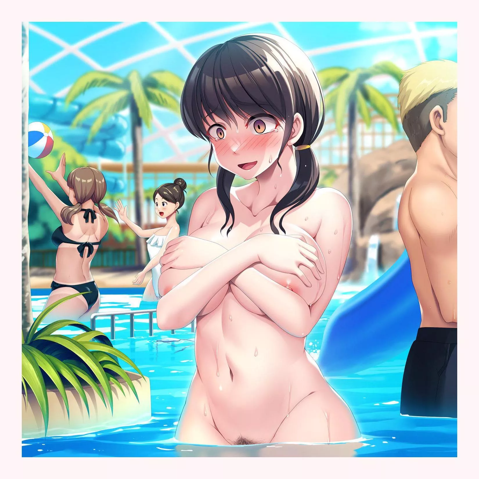 where is her swimsuit?