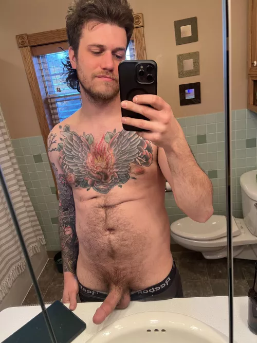 Would you rather be bent over the sink or propped up on it while I fuck you?