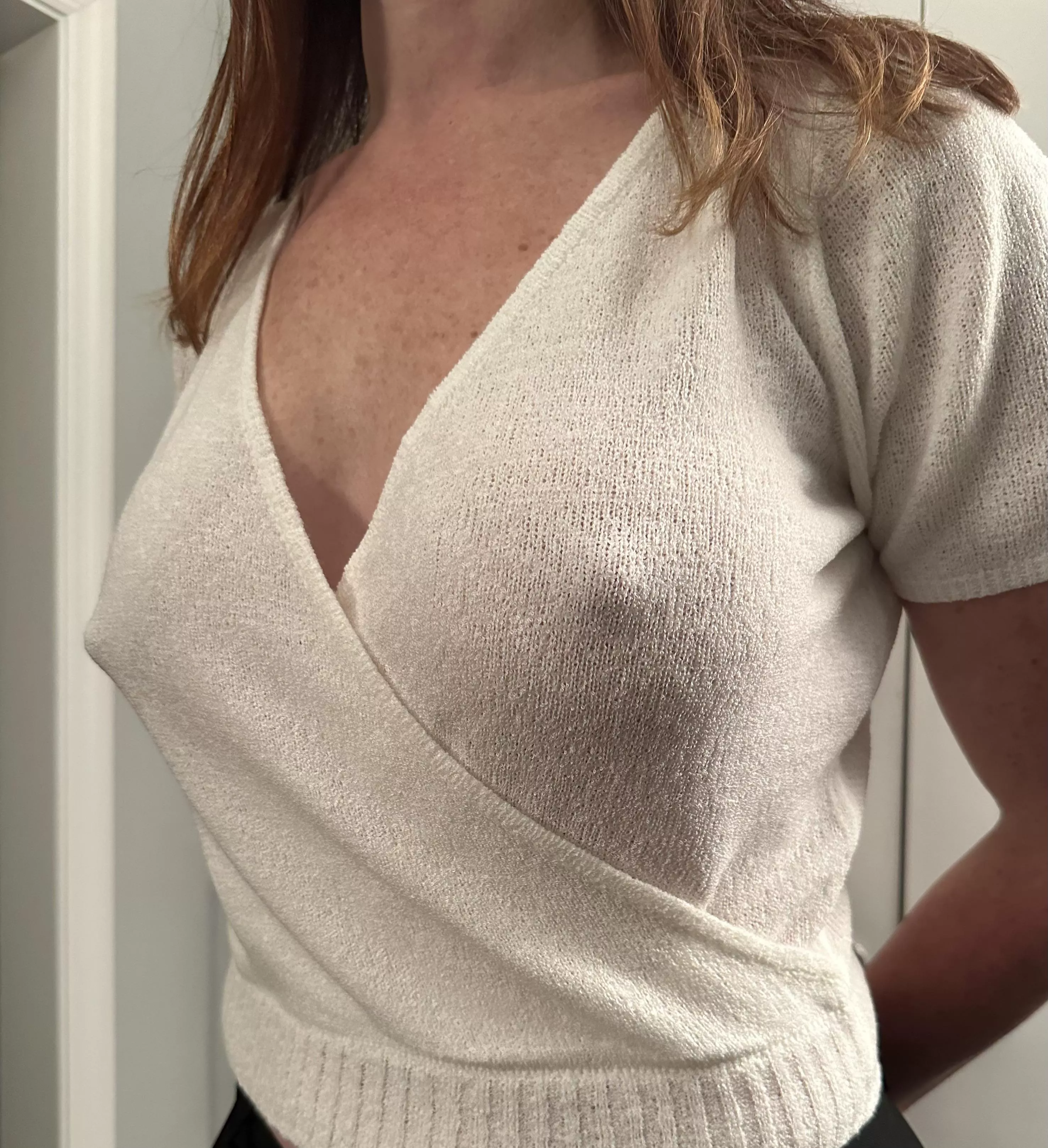 I must admit, I get turned on when I opt out of a bra. 