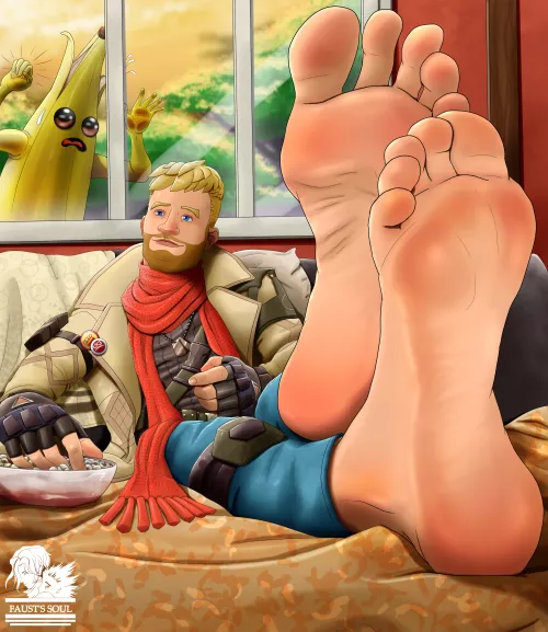 Jonesy relaxing after a hard work ( art by me )