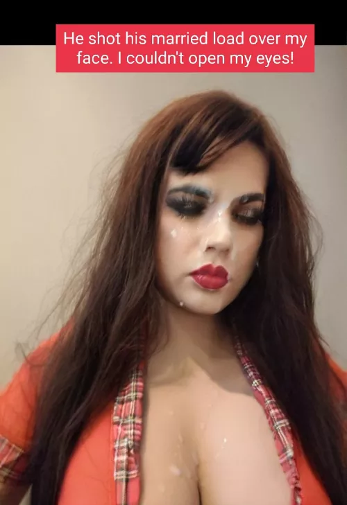 My Eyes glued shut with his thick cum