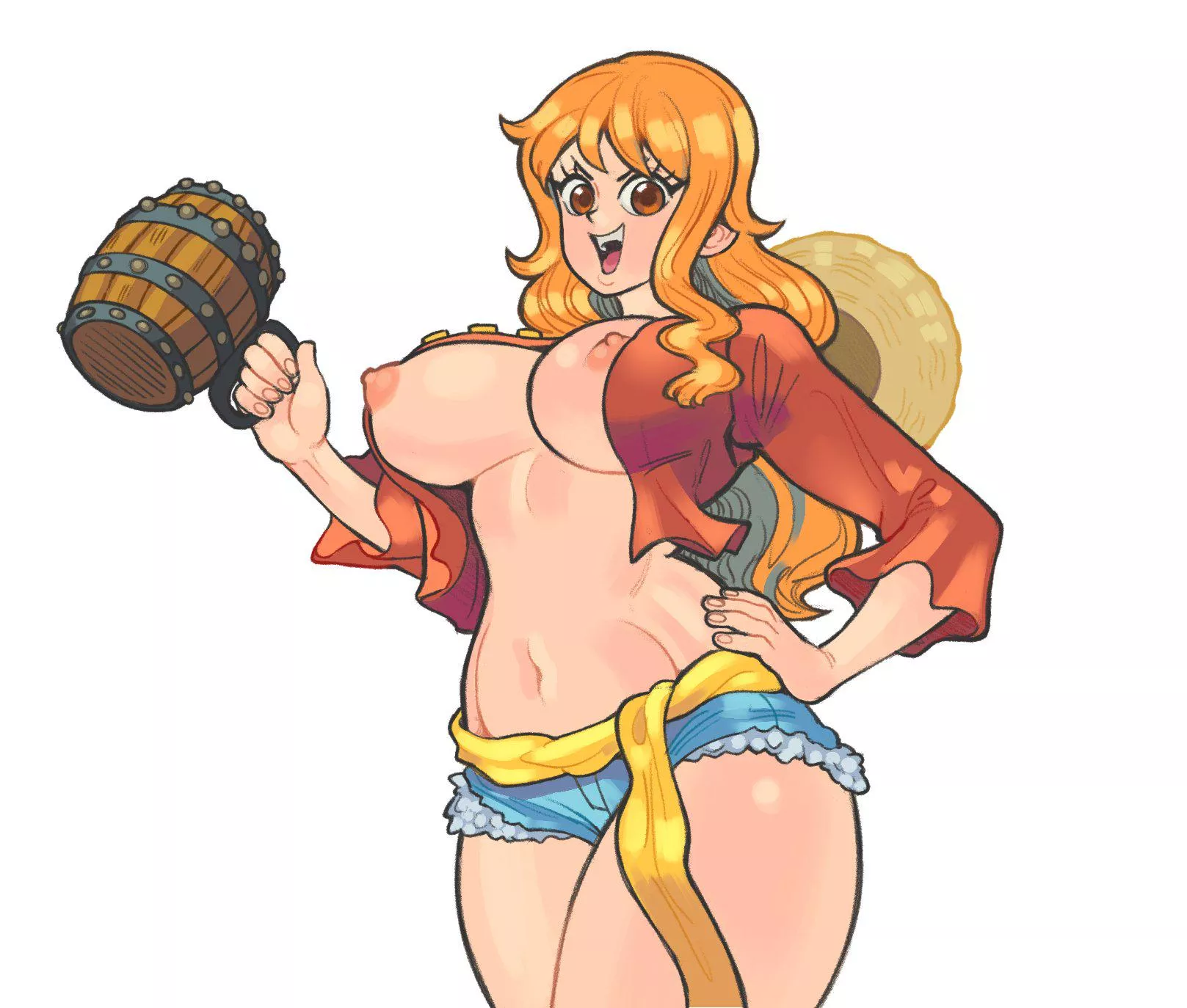Nami's ready to get drunk [One Piece] (edu_pompom)