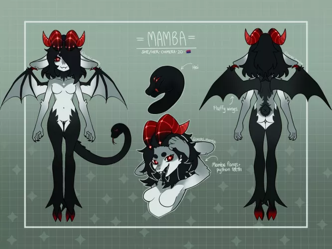 Ref sheet I made for my truesona