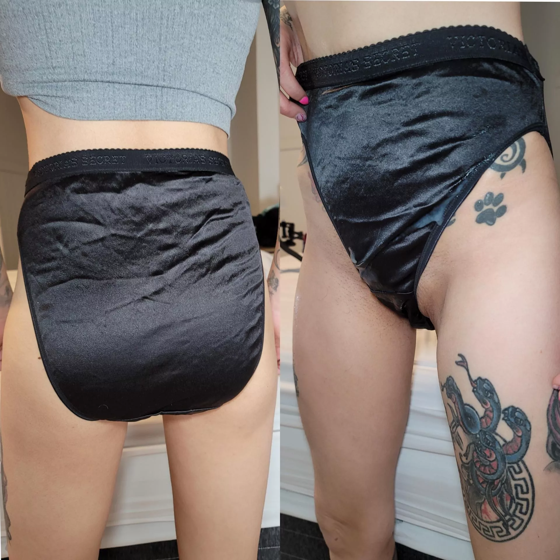 💦 right on my pantied pussy