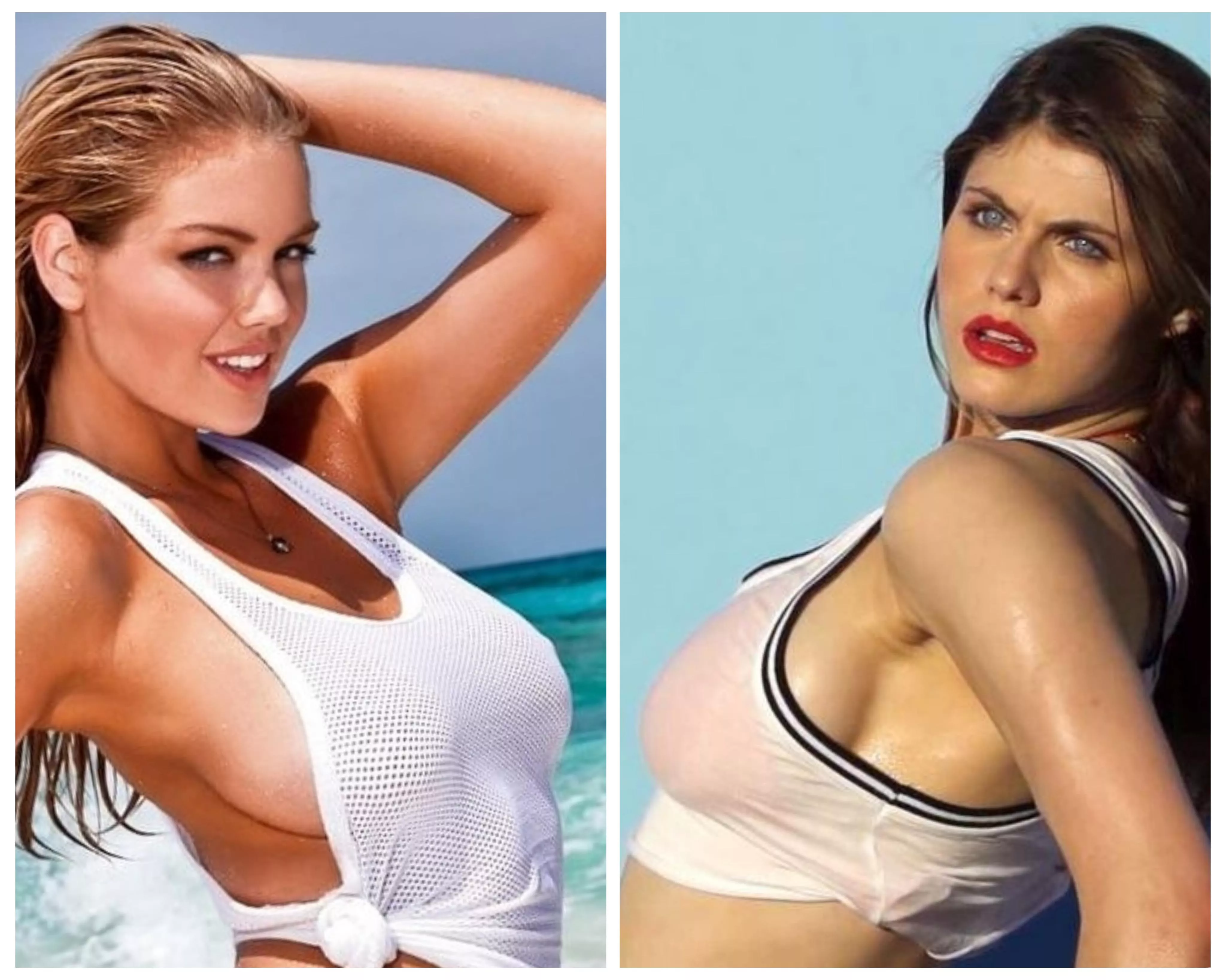 Side boob battle: Kate Upton vs Alexandra Daddario
