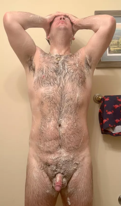 Stepped out of the shower to grab (m)e some soap