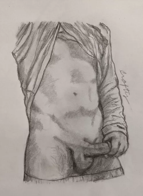 When an outtake is this good... pencil sketch of u/exploringnu 