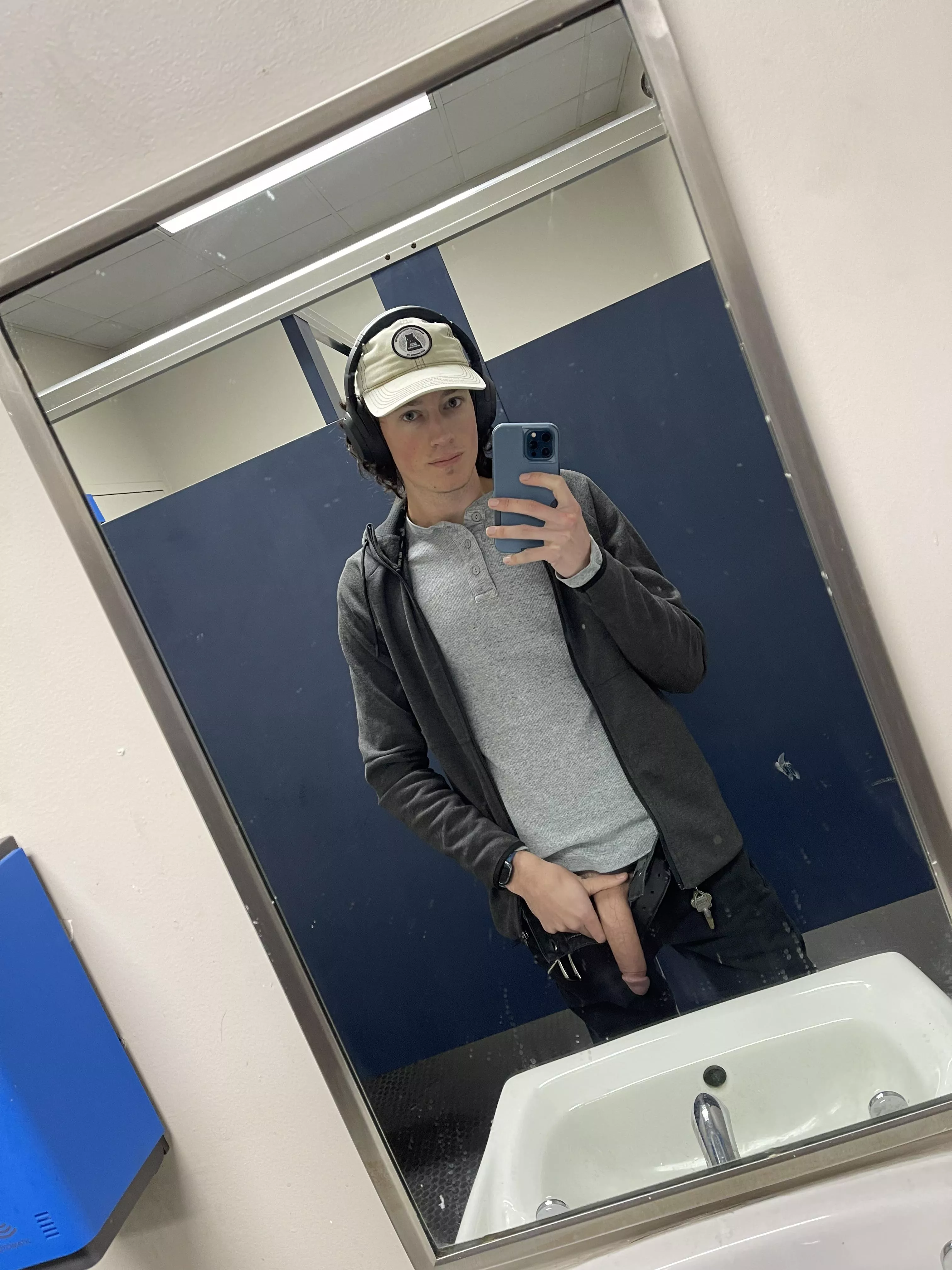 Wish someone would suck my cock at work