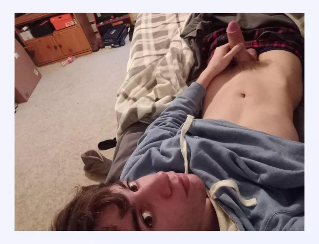 Woke up hard. Help out?