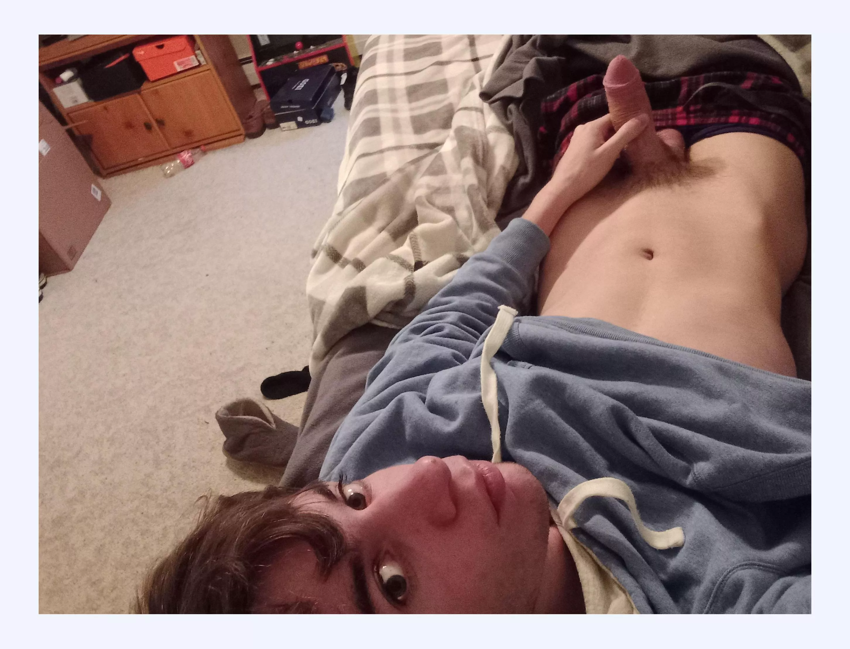 Woke up hard. Help out?