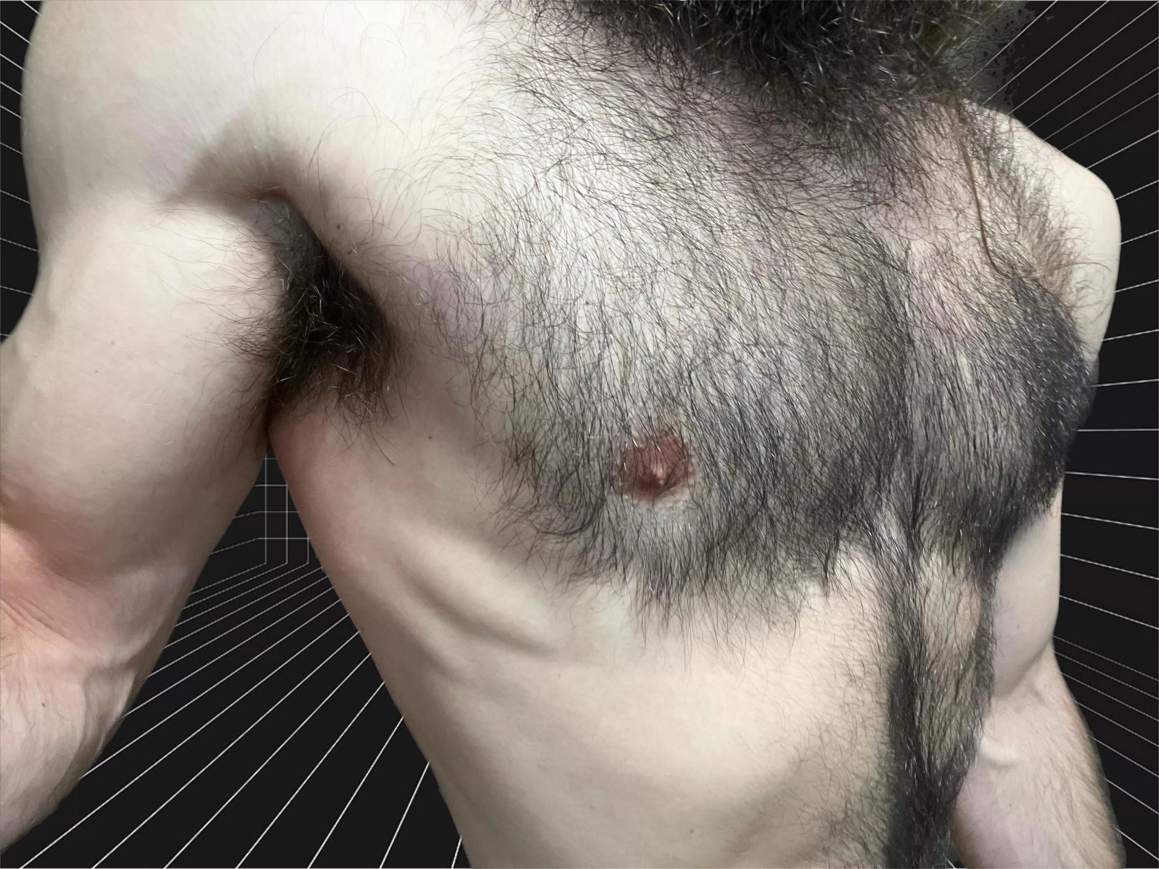 You taking a sniff right after chest day?