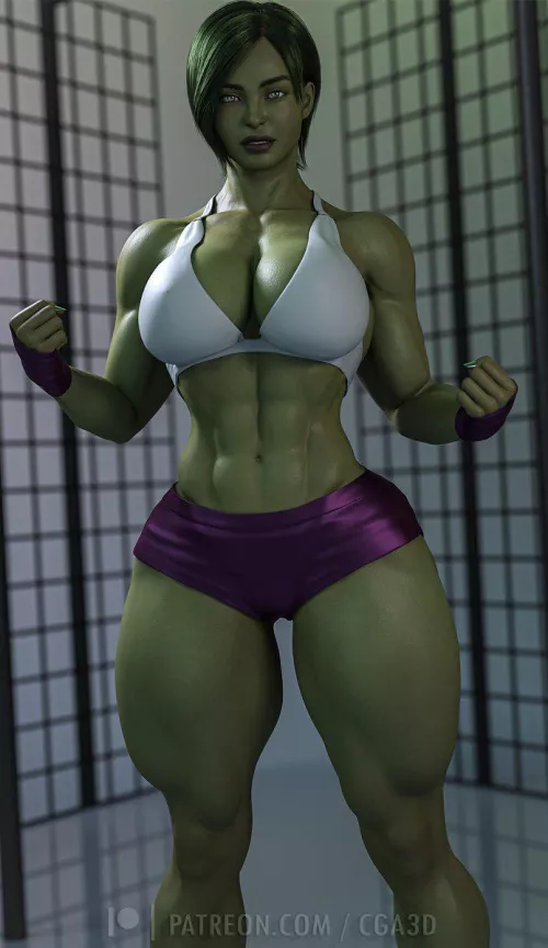 Ada as She-Hulk (Cga3D) [Marvel, Resident Evil]