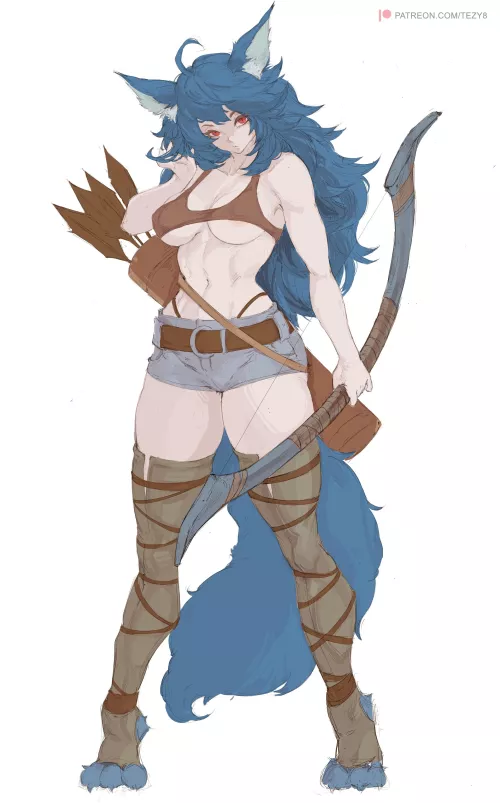 Blue neko hunter [Original]