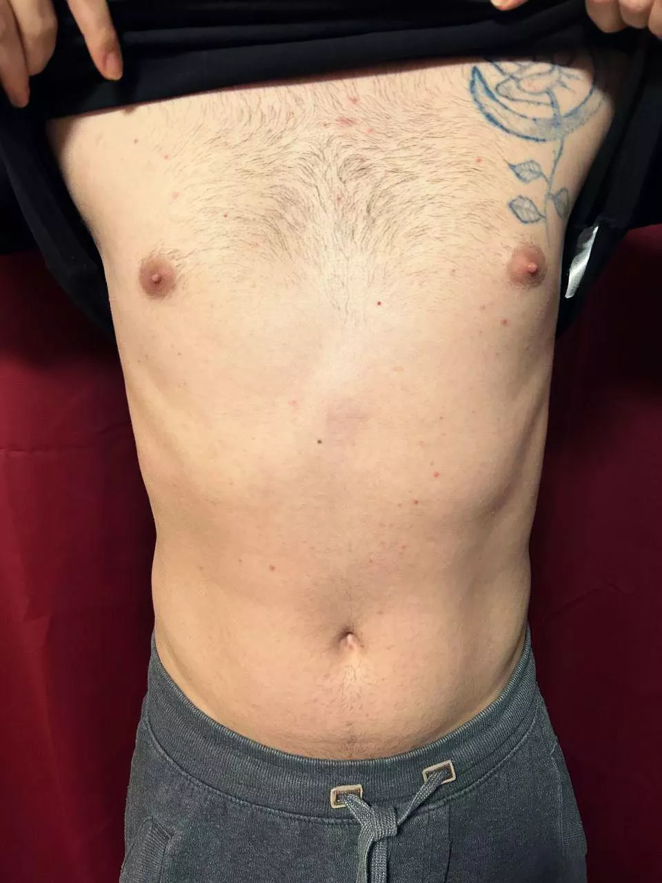 Don't know if you'd like to rub my chest