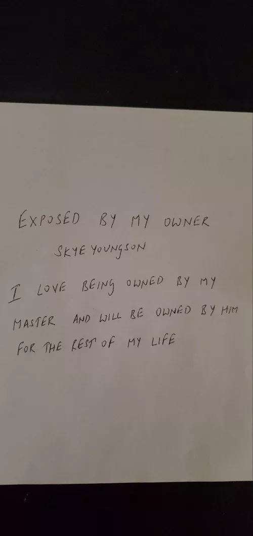 Had my little slut do some fun writing