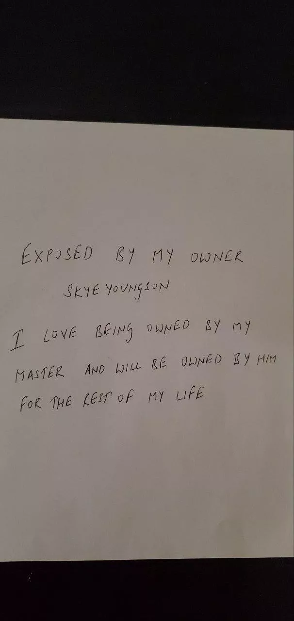 Had my little slut do some fun writing