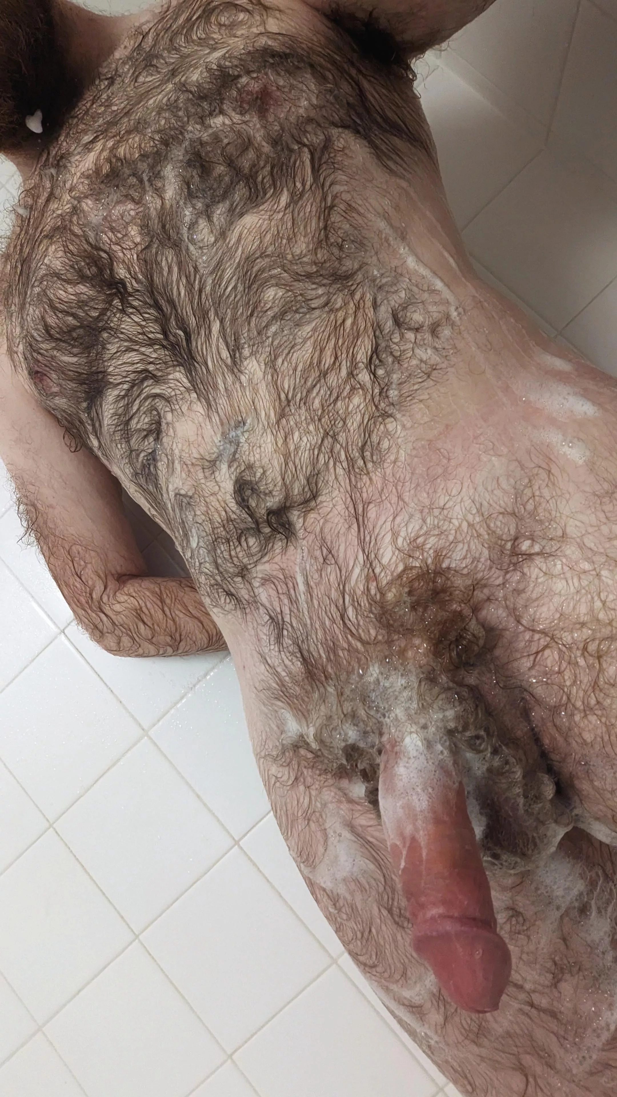 I think naked and soapy is a good look for me