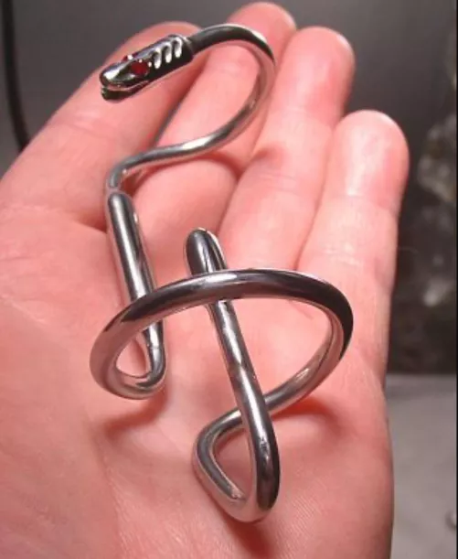 Just sharing a pic of the custom serpent penis plug / cock ring / wrap I made years ago..