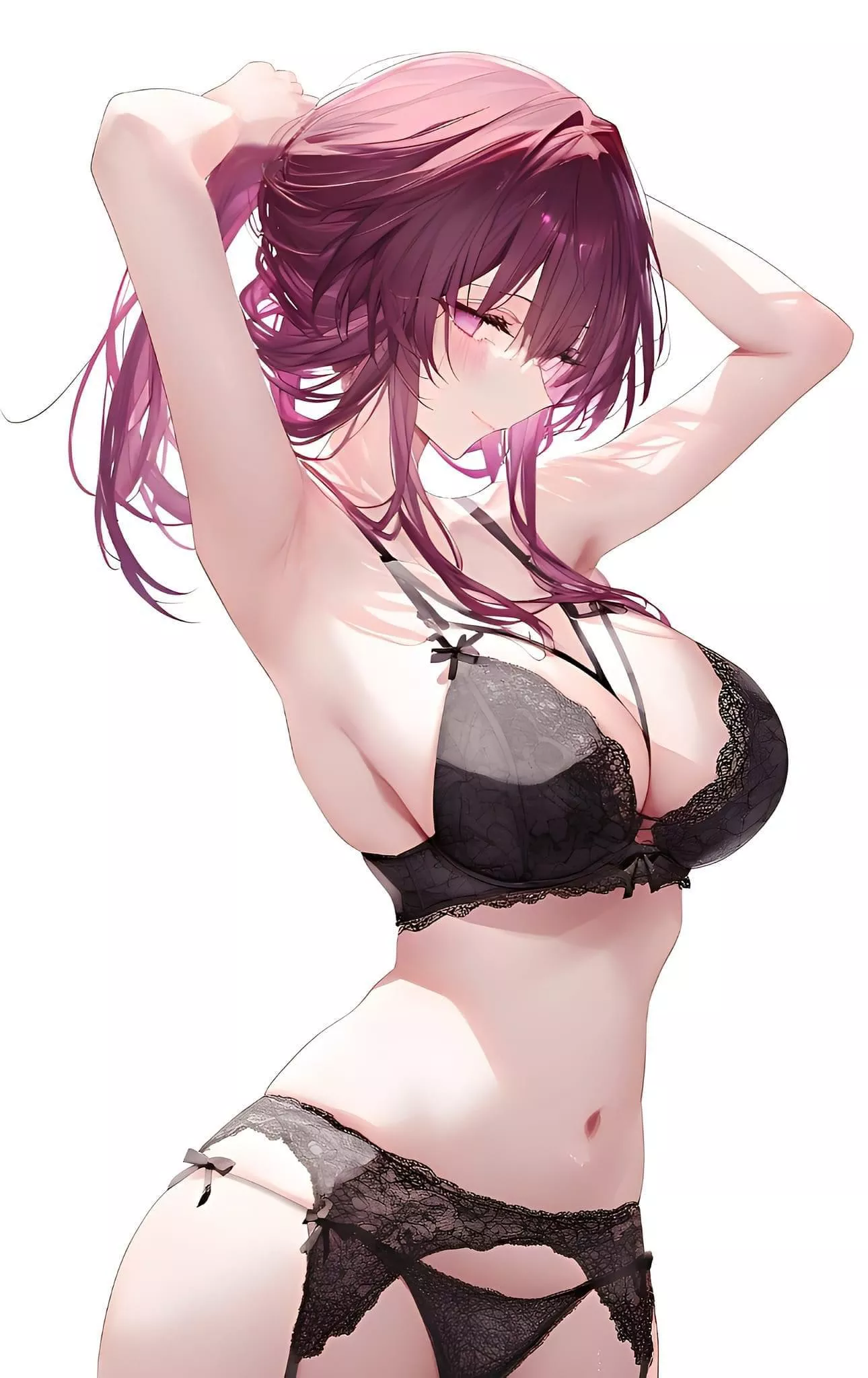Kafka in black lingerie