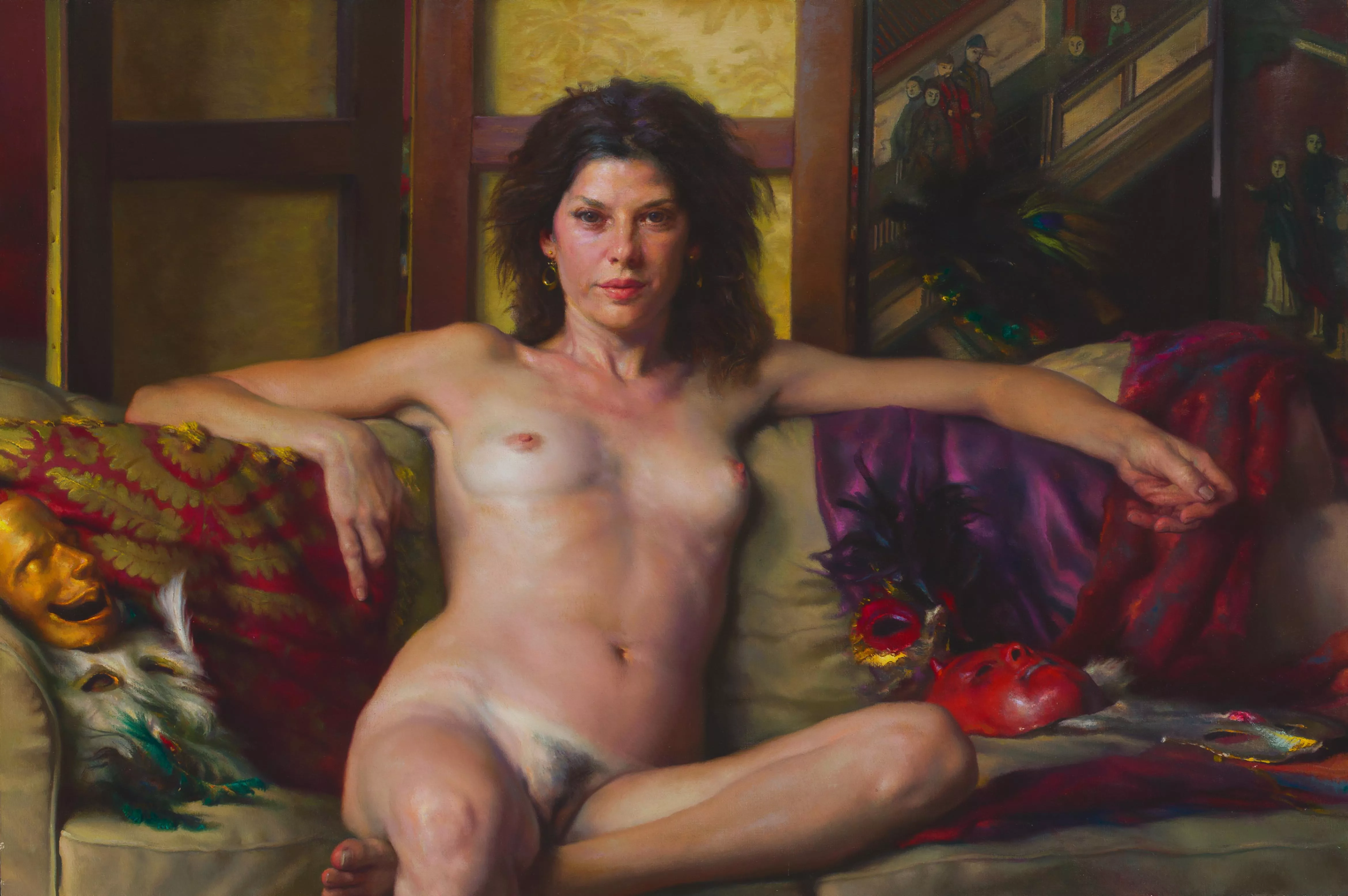 Marisa Tomei -Nude Portrait by artist Nelson Shanks (2012)