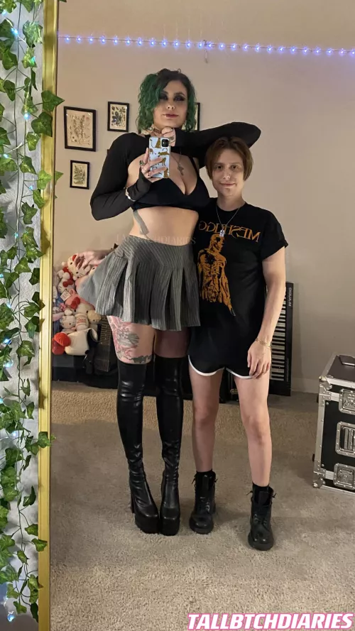 Me(6’0) and my partner(5’7)