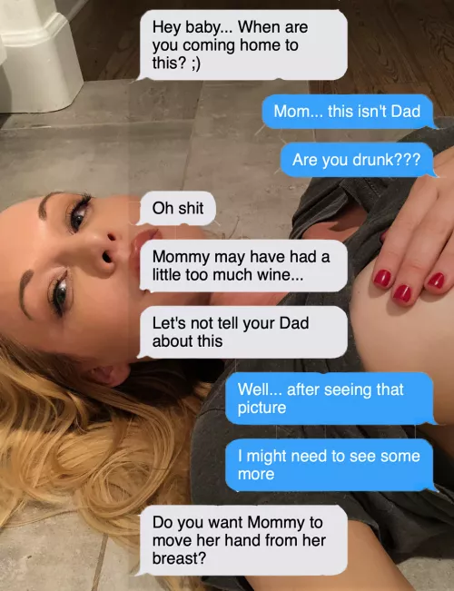 My mom got a little too drunk last night...