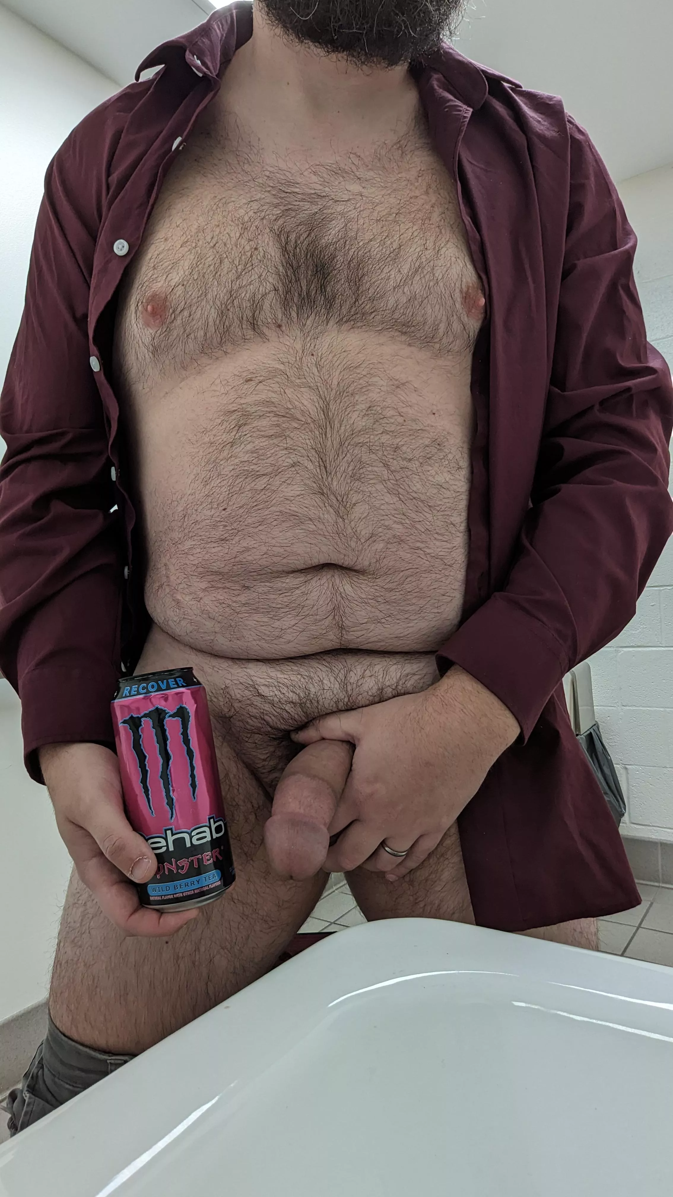 Plenty of room for two in the office bathroom. 😈