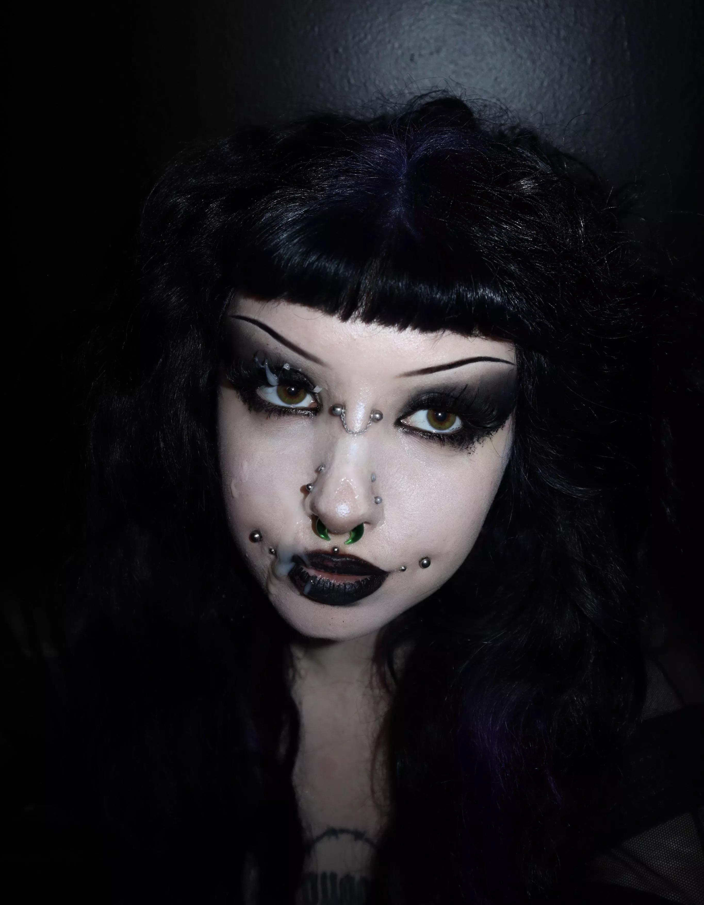 the only way a goth girl will let you ruin her makeup 