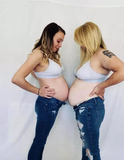 Two pregnant bumps are better then one