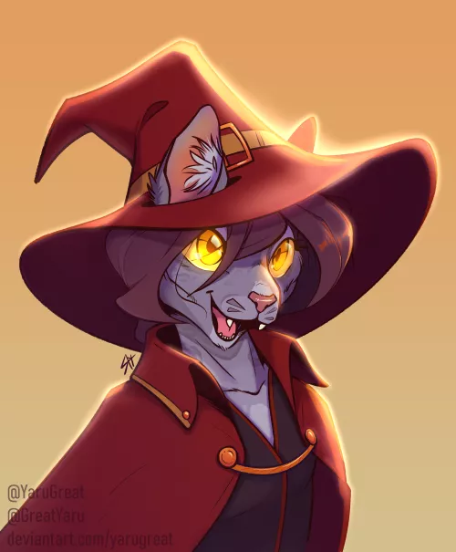 Wish under a shooting star, tabaxi portrait [art by me]