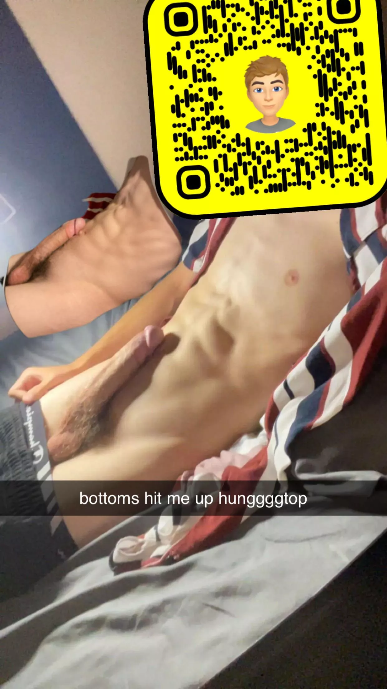 18, 9 inch top with abs. Looking for bottoms under 20 sc hunggggtop