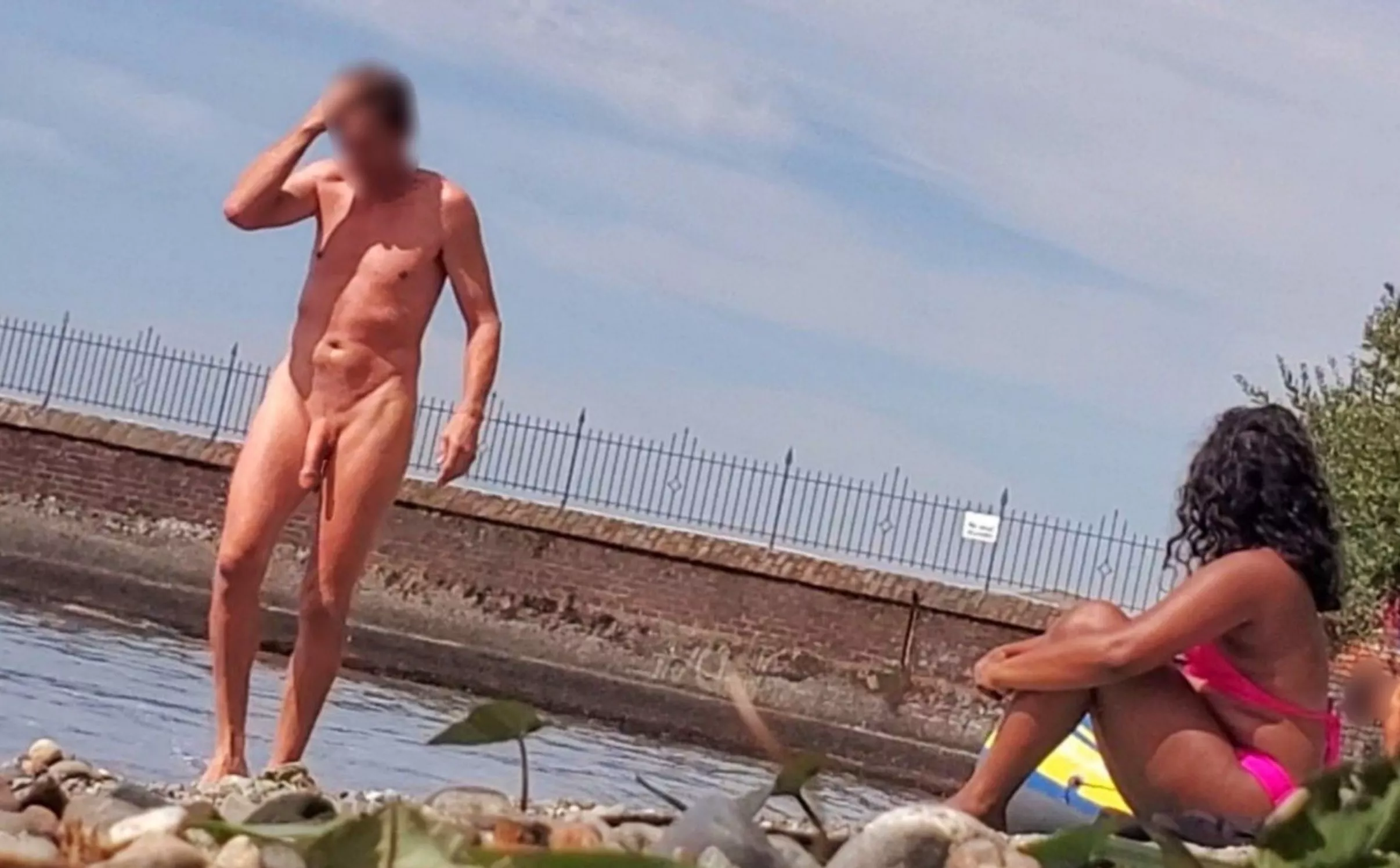 Beach Cfnm is always great with a pink bikini