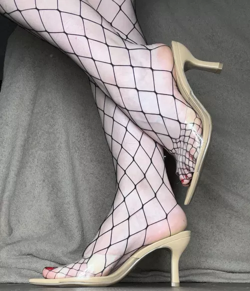 Fishnets and heels