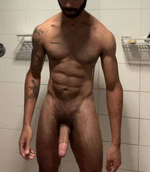 Fuck bro look what you did to me walking around the locker room with your ass hanging out of your jock! [35]