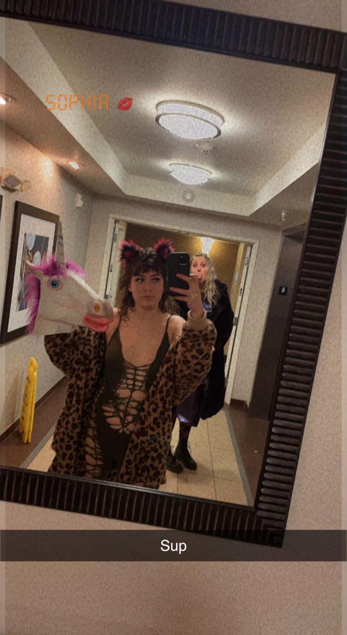 Getting silly goosy at the hotel afters