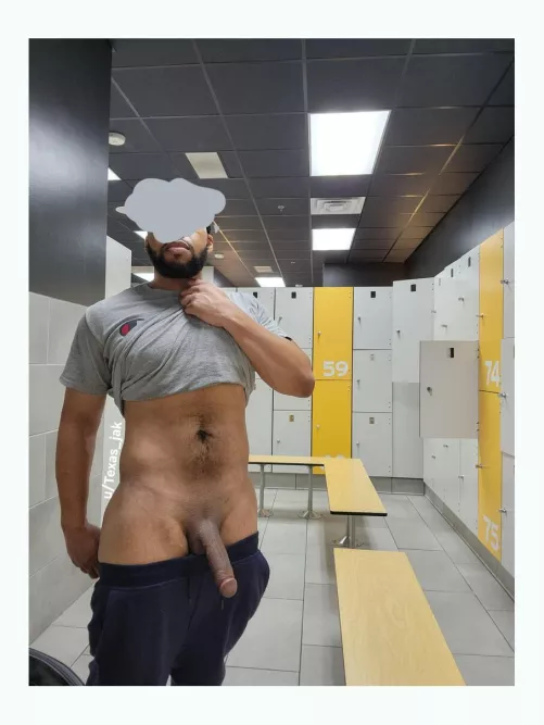 Hanging in the locker room