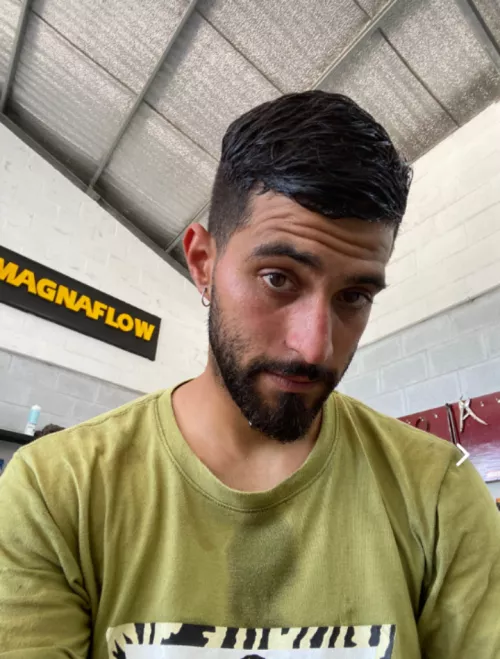 It's so hot I'm all sweaty π°