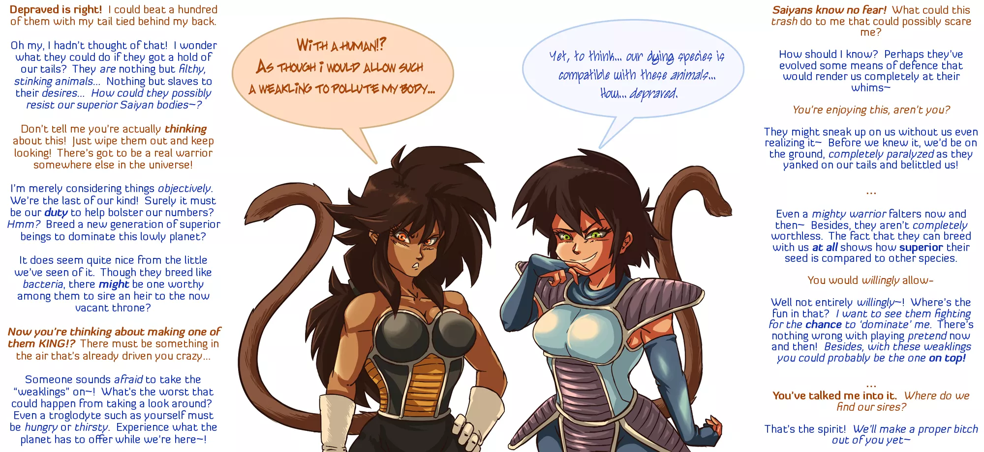 [MxF(xF?)] Grab you by the Dragonballs [RE-UPLOAD]They're just seconds away from an instant-loss mating press [Straight][Dragon Ball][Non-Human][Impregnation Fetish][Convoluted Narrative][]MtG Caption][Artist: Plague of Gripes]