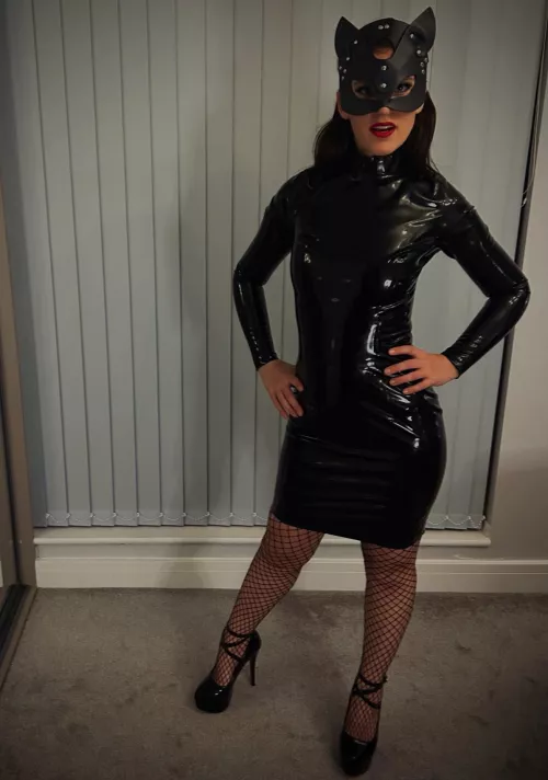 My favourite latex dress. I can't wait to put it on this weekend, so you can pull it off me again and fuck me hard.