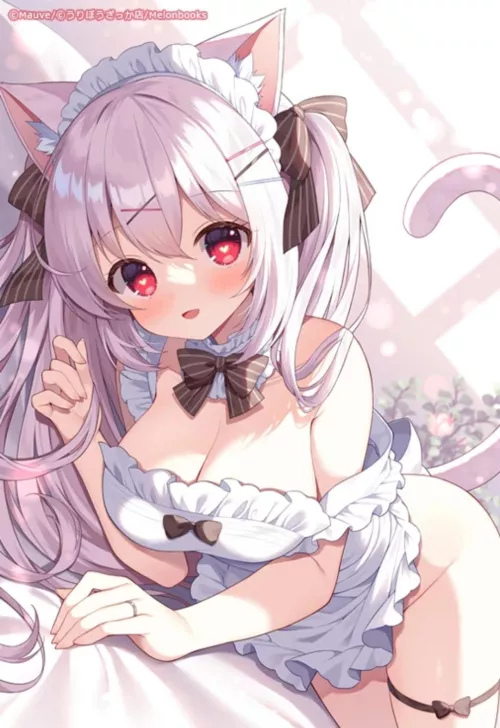 Naked apron catgirl