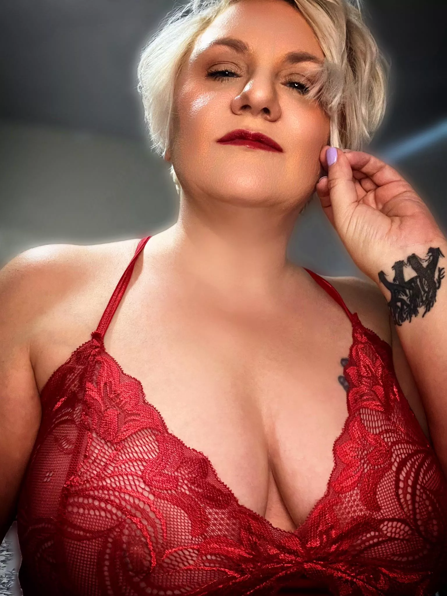 Nothing better than red lace on Fuck Me Friday